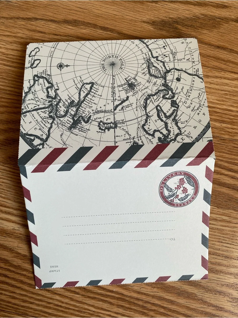 Hearth & Hand with Magnolia Vintage Airmail Map Notepad - Cream & Black